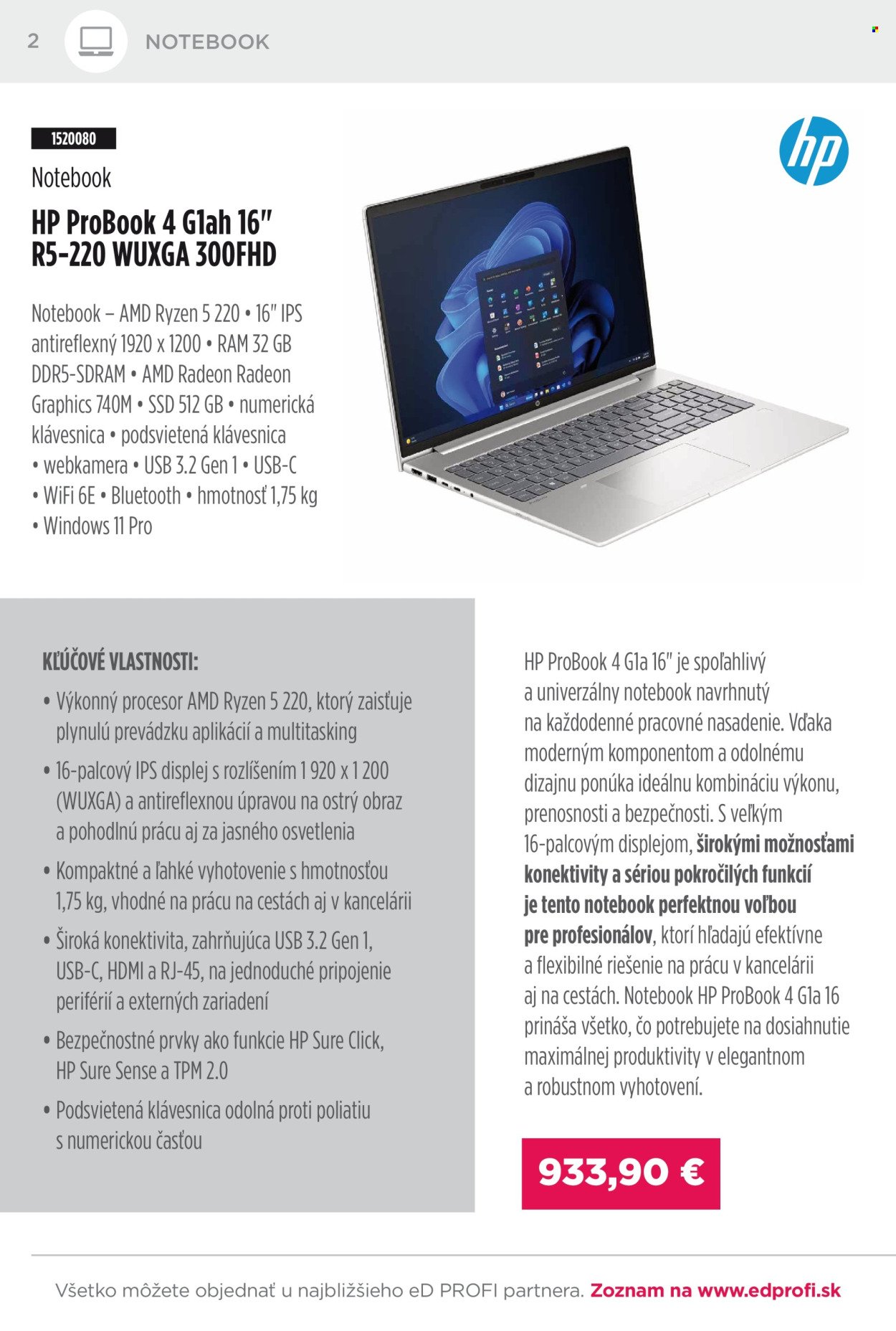 ED PROFI leták - Od stredy 1.4.2026 (2026-04-01 - 2026-04-30) | 2