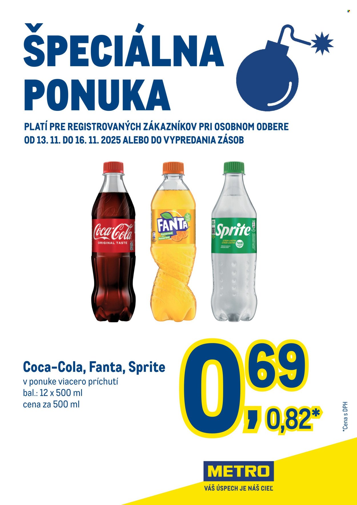 METRO leták - Špeciálna ponuka – Coca-Cola, Fanta, Sprite (2025-11-13 - 2025-11-16) | 1
