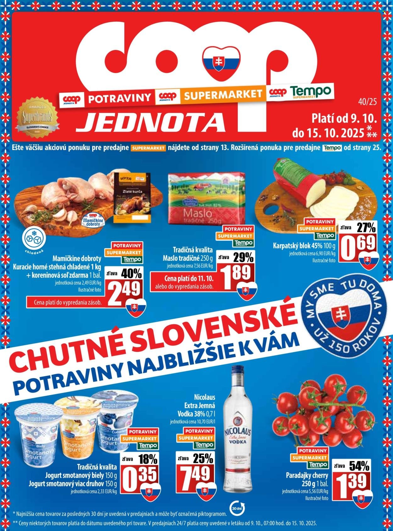 COOP JEDNOTA leták - Od štvrtka 9.10.2025 (2025-10-09 - 2025-10-15) | 1