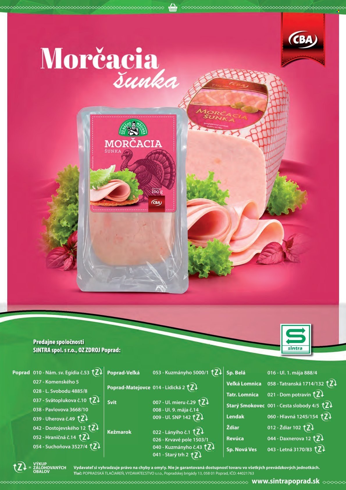 SINTRA leták - Od štvrtka 2.7.2026