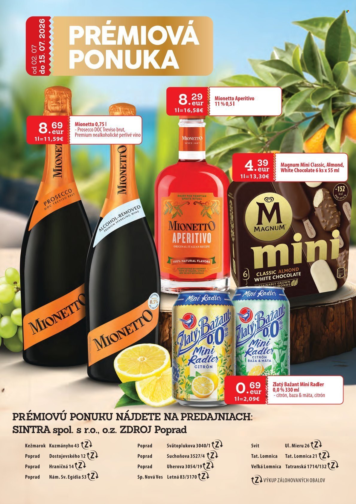 SINTRA leták - Od štvrtka 2.7.2026