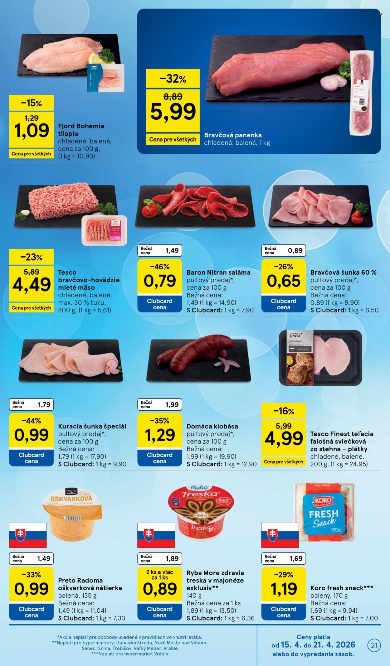 TESCO leták - Od stredy 15.4.2026 (2026-04-15 - 2026-04-21) | 21