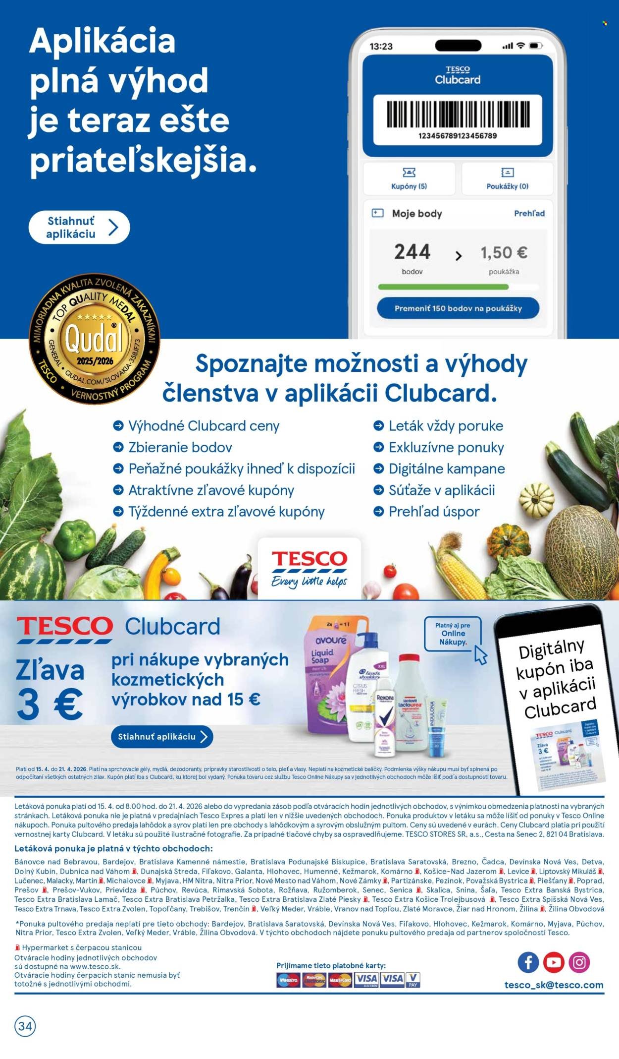 TESCO leták - Od stredy 15.4.2026 (2026-04-15 - 2026-04-21) | 34