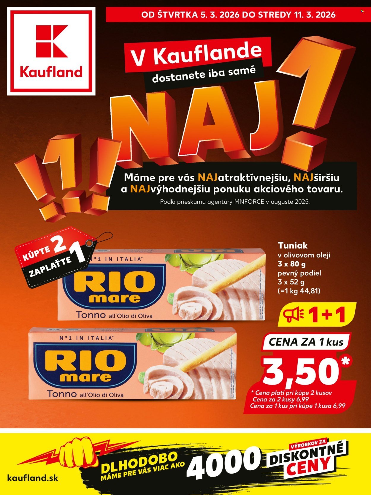 KAUFLAND leták - NAJ! (2026-03-05 - 2026-03-11) | 1