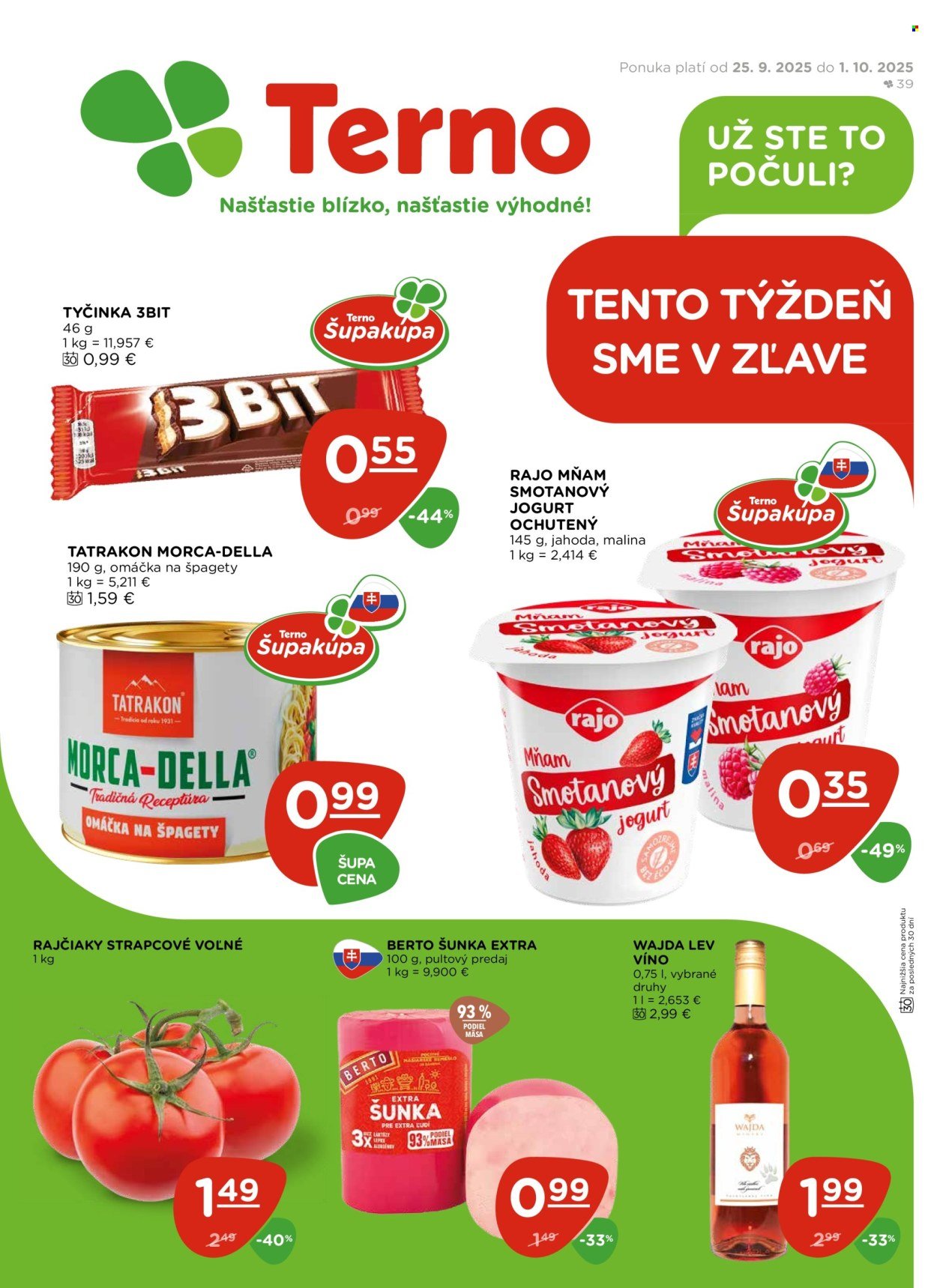 TERNO leták - Od piatka 26.9.2025 (2025-09-26 - 2025-10-01) | 1