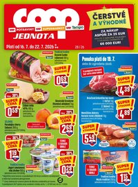 COOP JEDNOTA leták - Od štvrtka 16.7.2026
