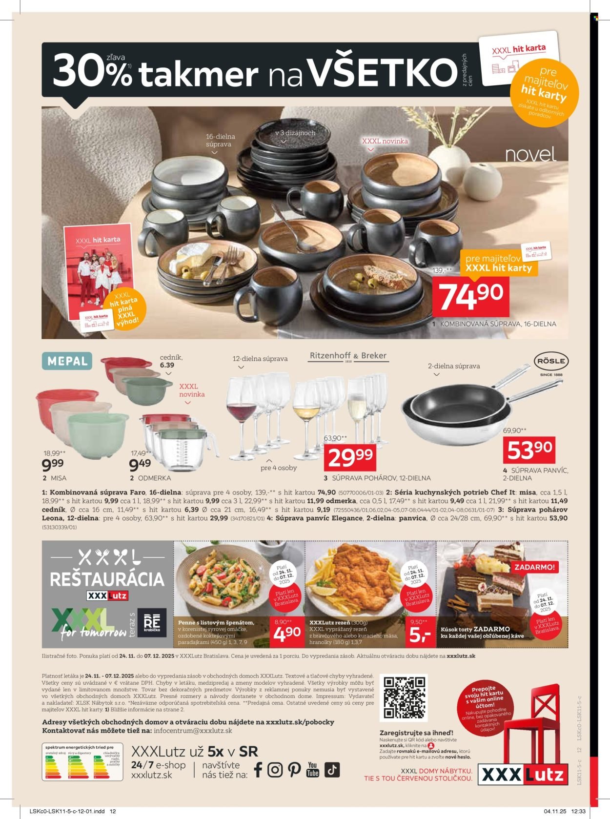 XXXLUTZ leták - Zľava 30% na takmer všetko (2025-11-24 - 2025-12-07) | 12
