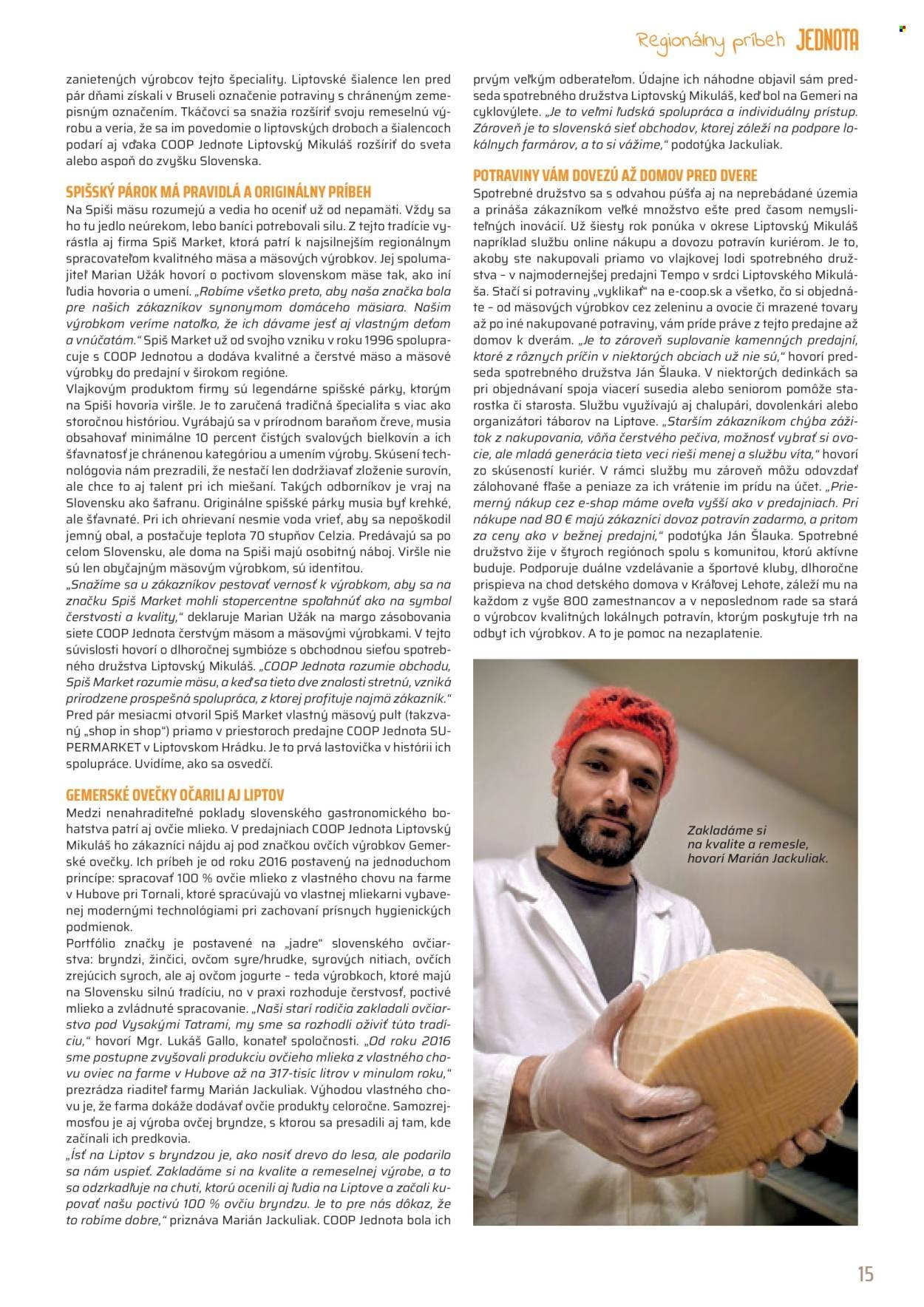 COOP JEDNOTA leták - Od stredy 1.4.2026 (2026-04-01 - 2026-04-30) | 15