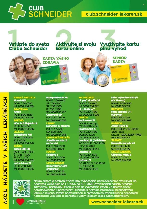 SCHNEIDER LEKÁREŇ leták - Od štvrtka 1.1.2026 (2026-01-01 - 2026-01-31) | 12