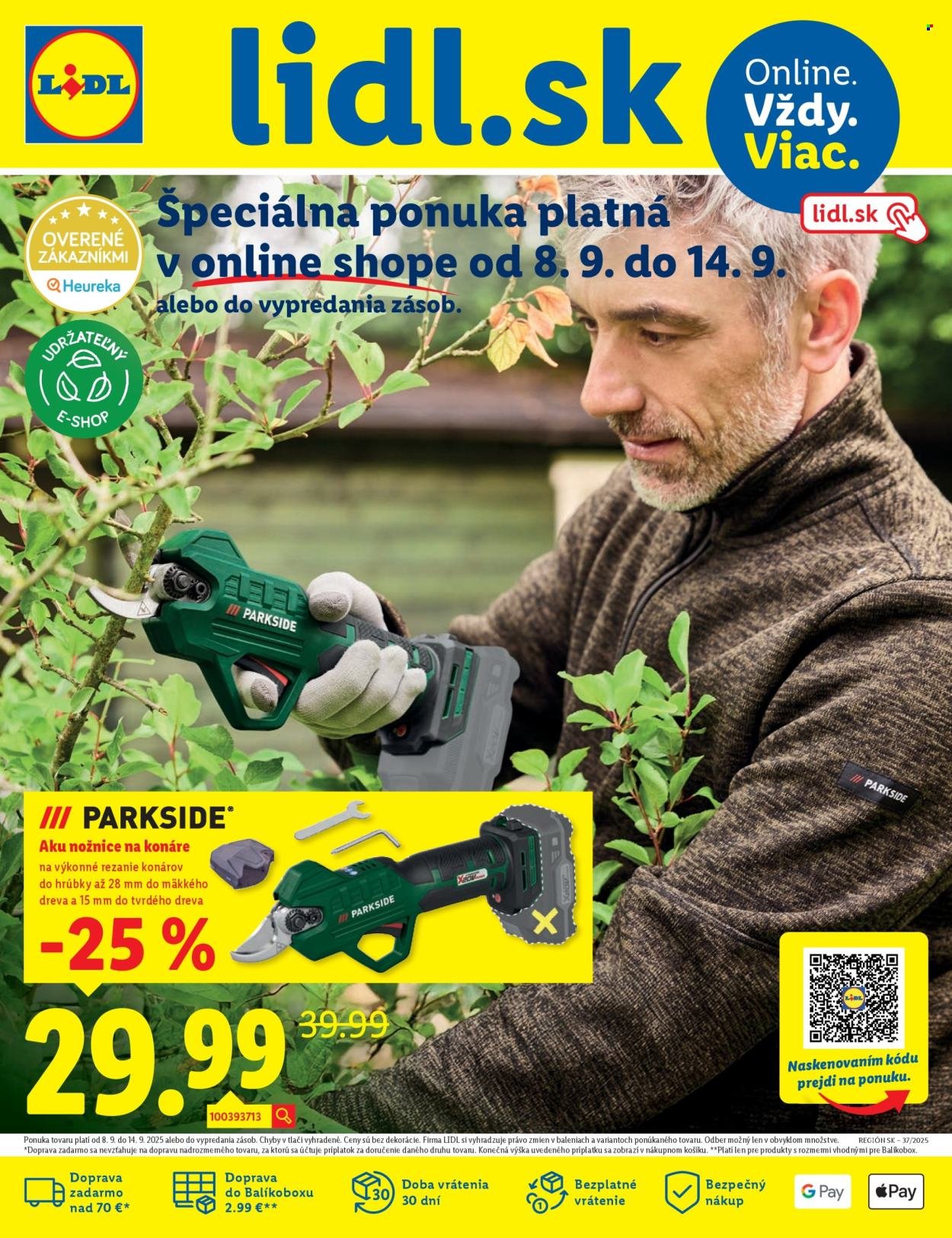 LIDL leták - Od pondelka 8.9.2025 (2025-09-08 - 2025-09-14) | 1