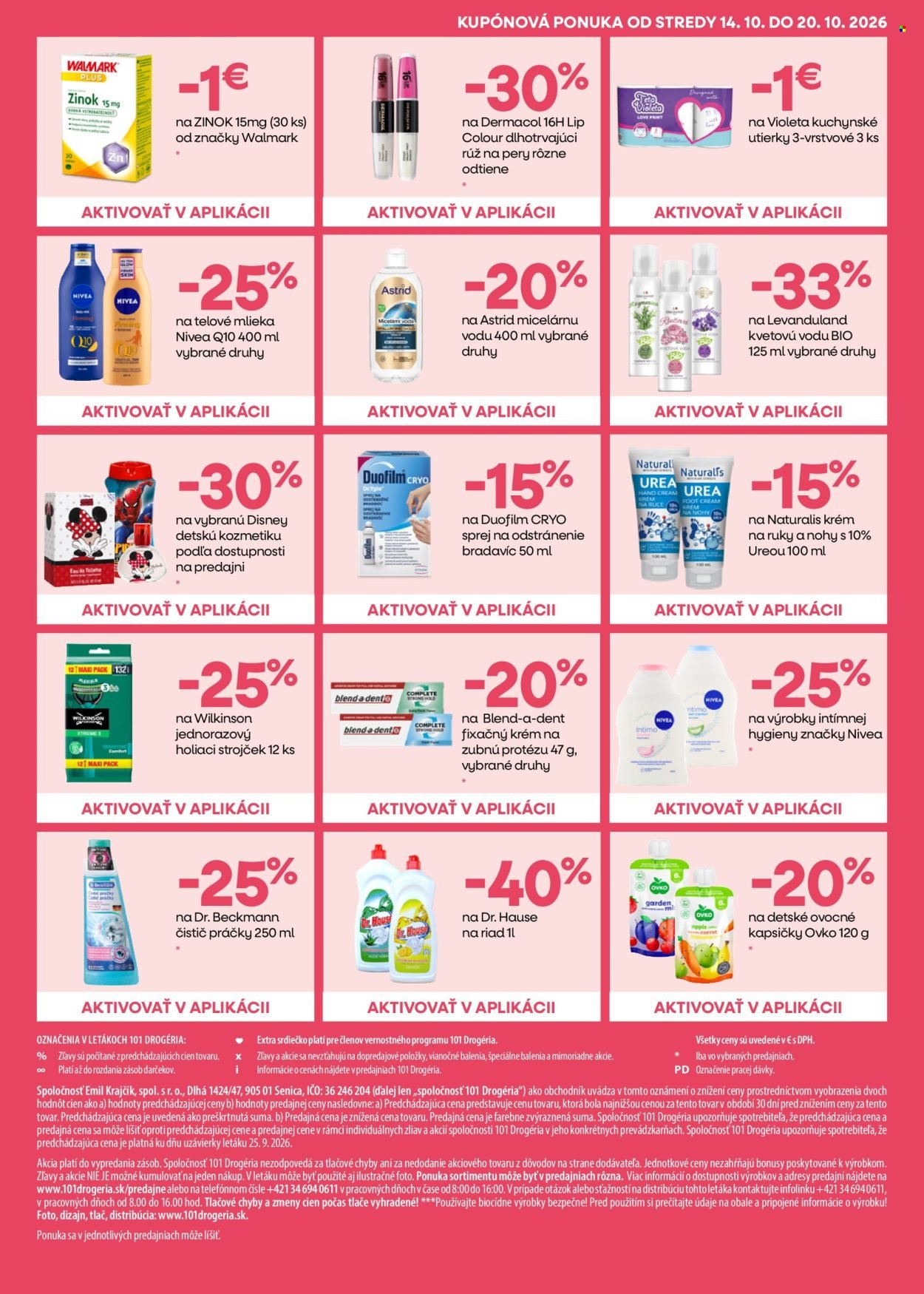 101 DROGERIE leták - Od stredy 7.10.2026