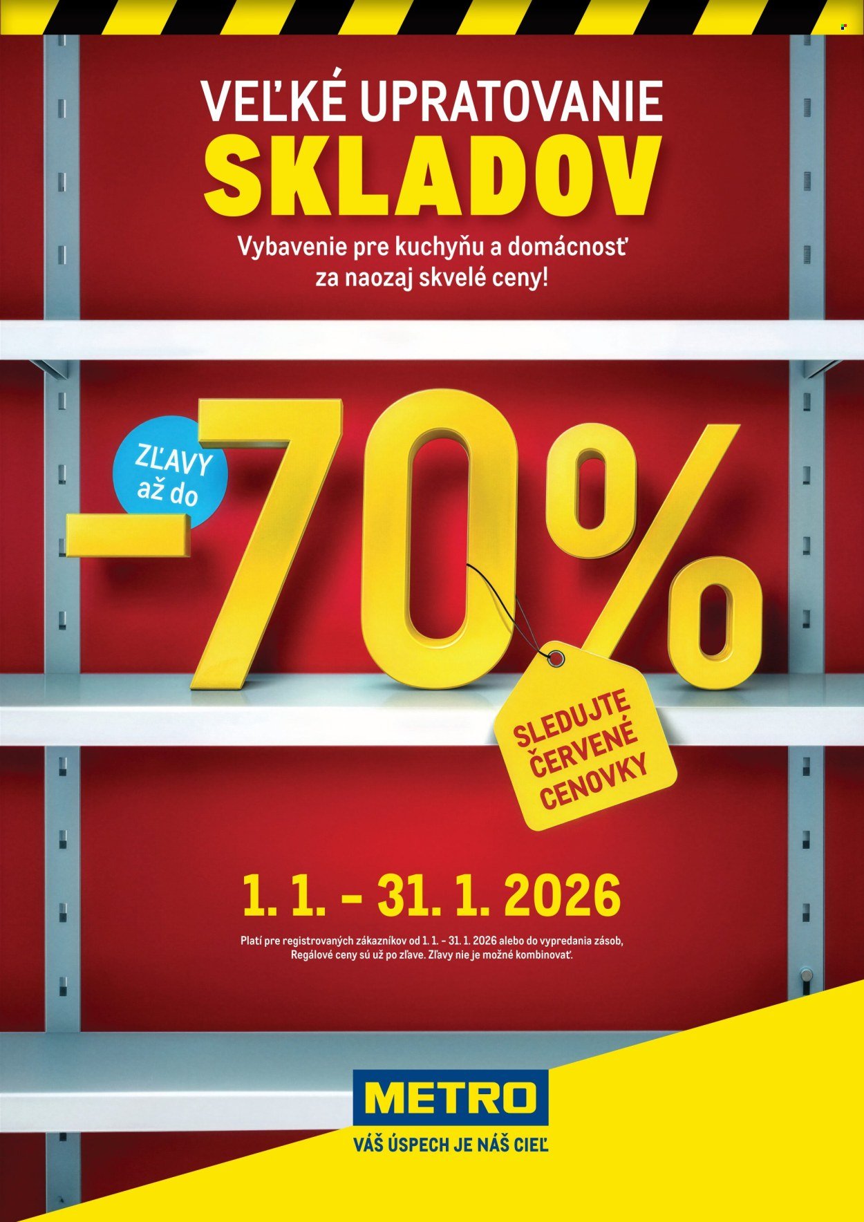 METRO leták - Veľké upratovanie skladov – Kuchyňa a domácnosť (2026-01-01 - 2026-01-31) | 1