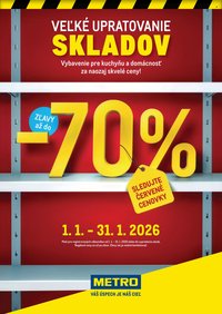 METRO leták - Veľké upratovanie skladov – Kuchyňa a domácnosť (2026-01-01 - 2026-01-31)