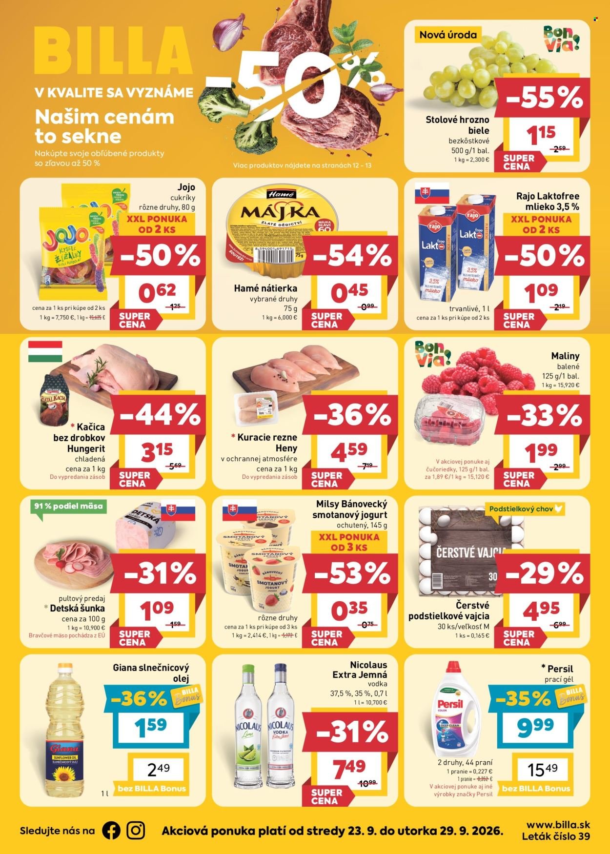 BILLA leták - Od stredy 23.9.2026