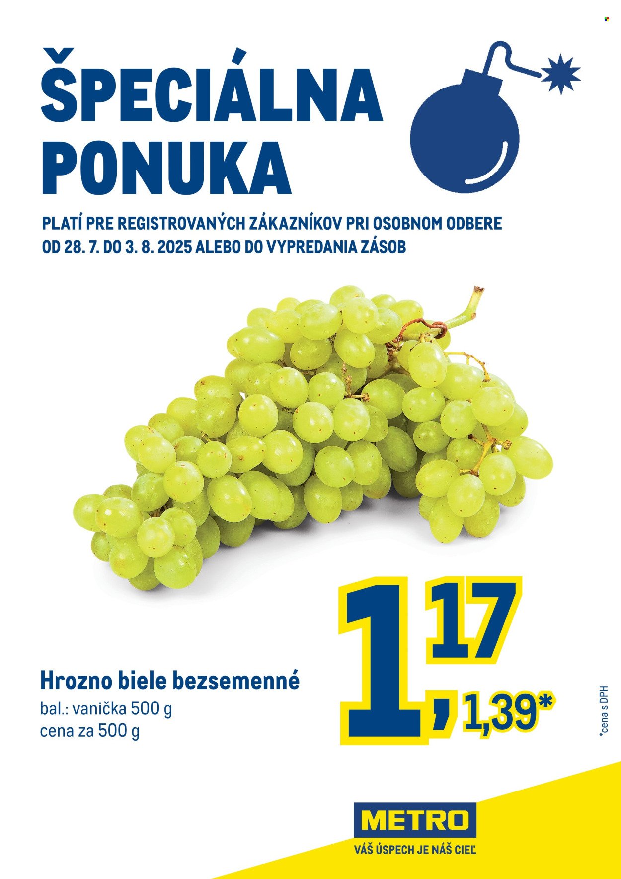 METRO leták - Špeciálna ponuka - hrozno (2025-07-28 - 2025-08-03) | 1