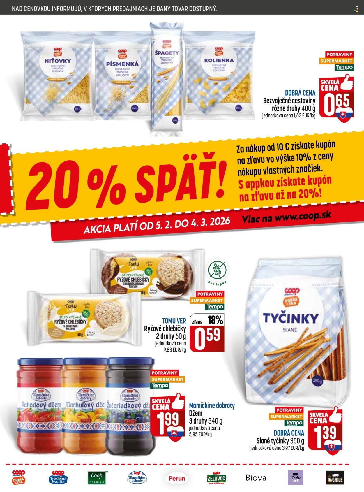 COOP JEDNOTA leták - Od štvrtka 26.2.2026 (2026-02-26 - 2026-03-04) | 3