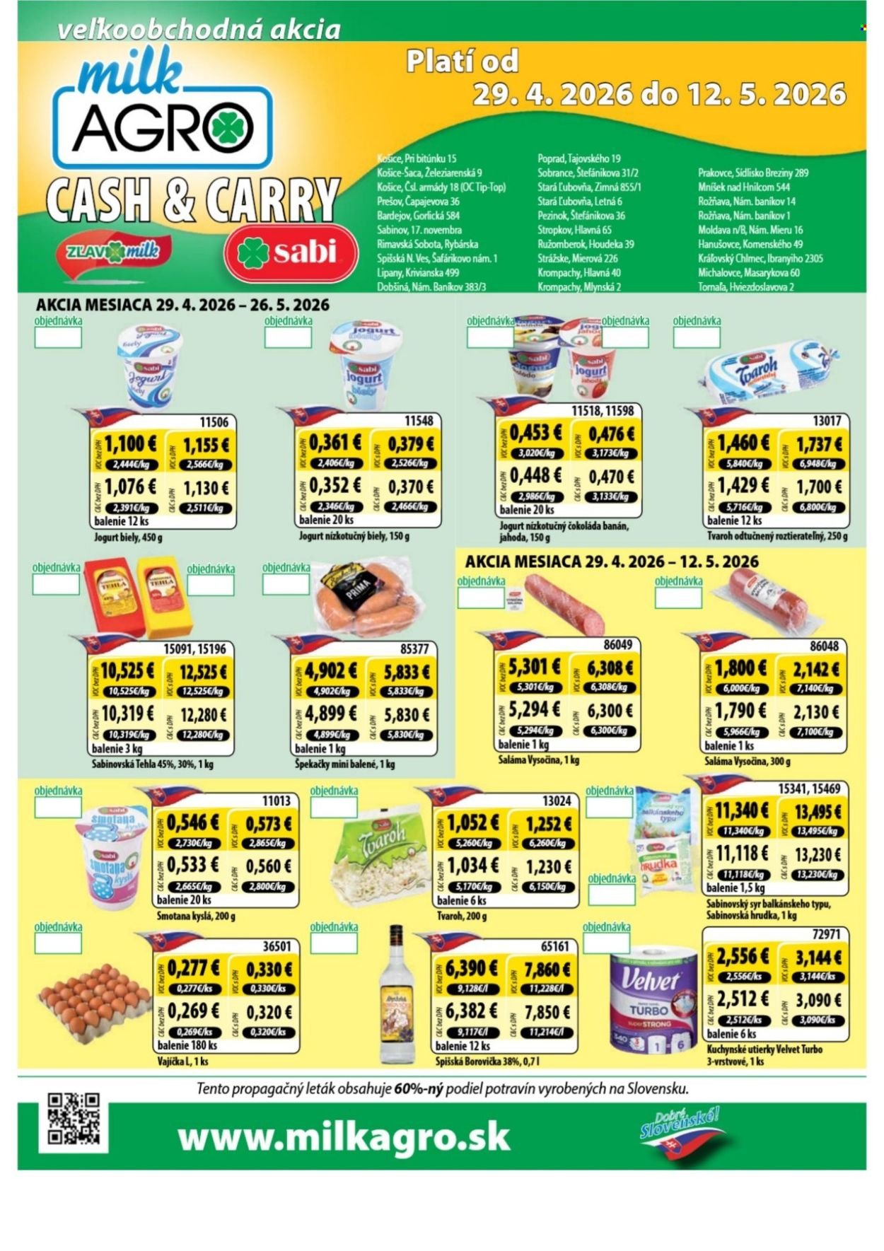 MILK AGRO leták - Cash & Carry (2026-04-29 - 2026-05-12) | 1