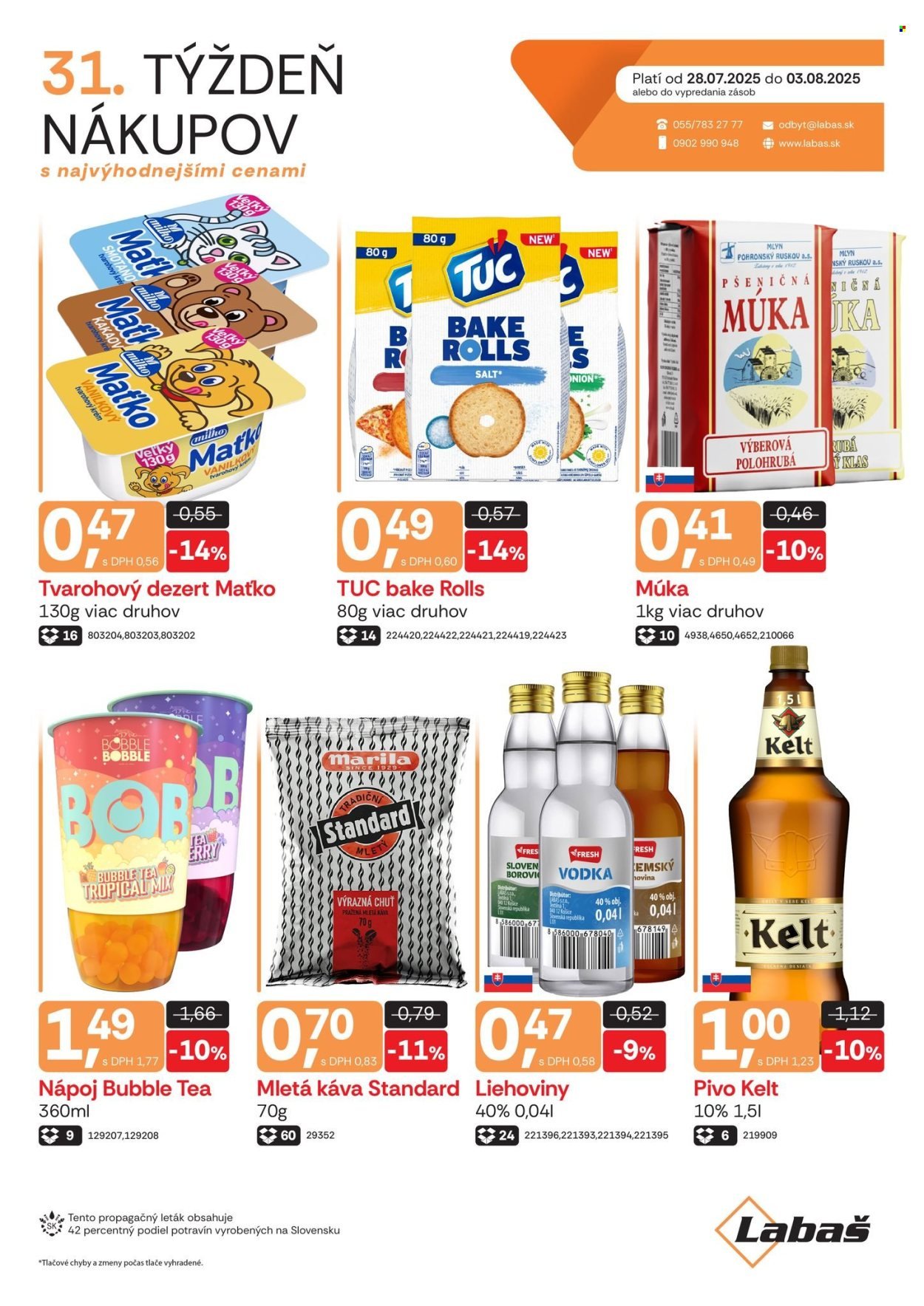 LABAŠ leták - Týždeň nákupov (2025-07-28 - 2025-08-03) | 1
