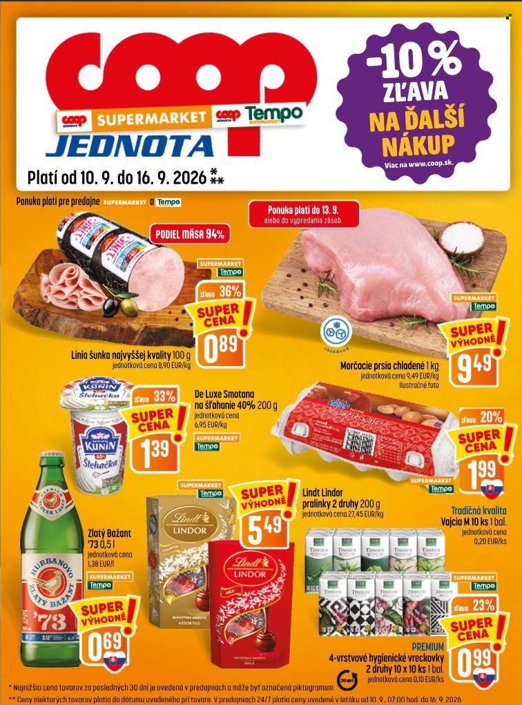 COOP JEDNOTA leták - Od štvrtka 10.9.2026