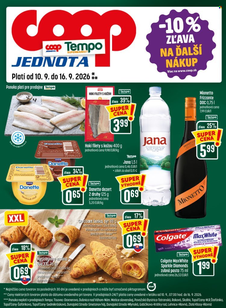 COOP JEDNOTA leták - Od štvrtka 10.9.2026