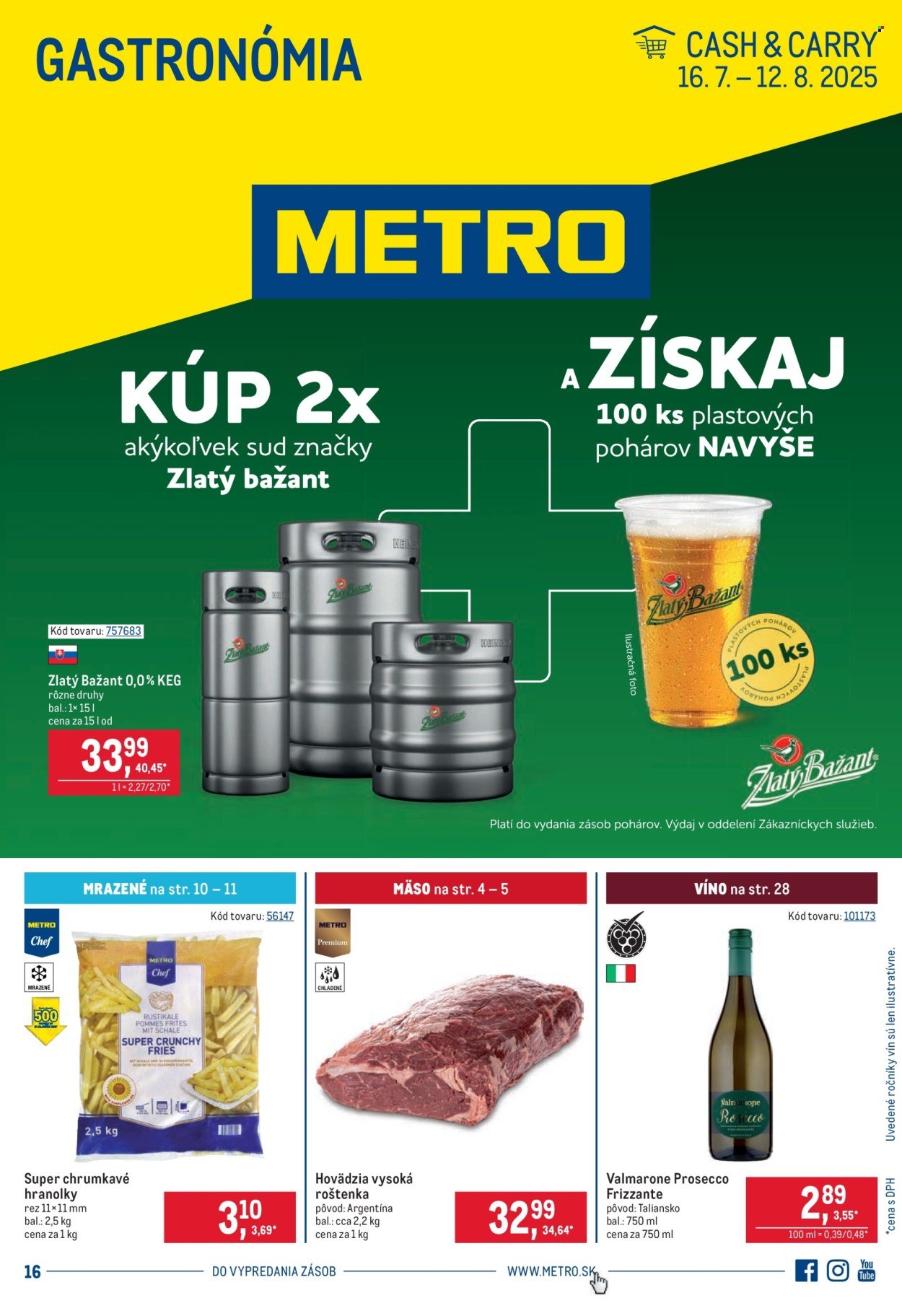 METRO leták - Gastronómia (2025-07-16 - 2025-08-12) | 1