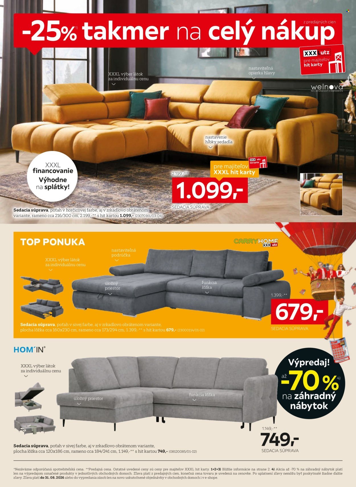 XXXLUTZ leták - Zľava 25 % na takmer celý nákup