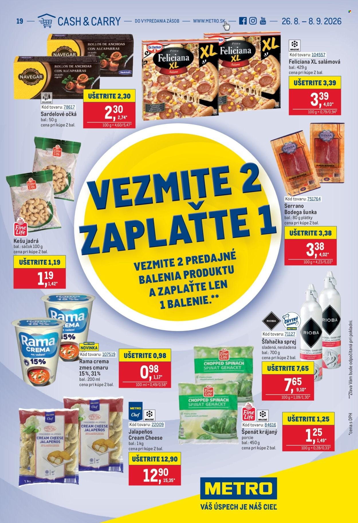 METRO leták - Vezmite 2 Zaplaťte 1