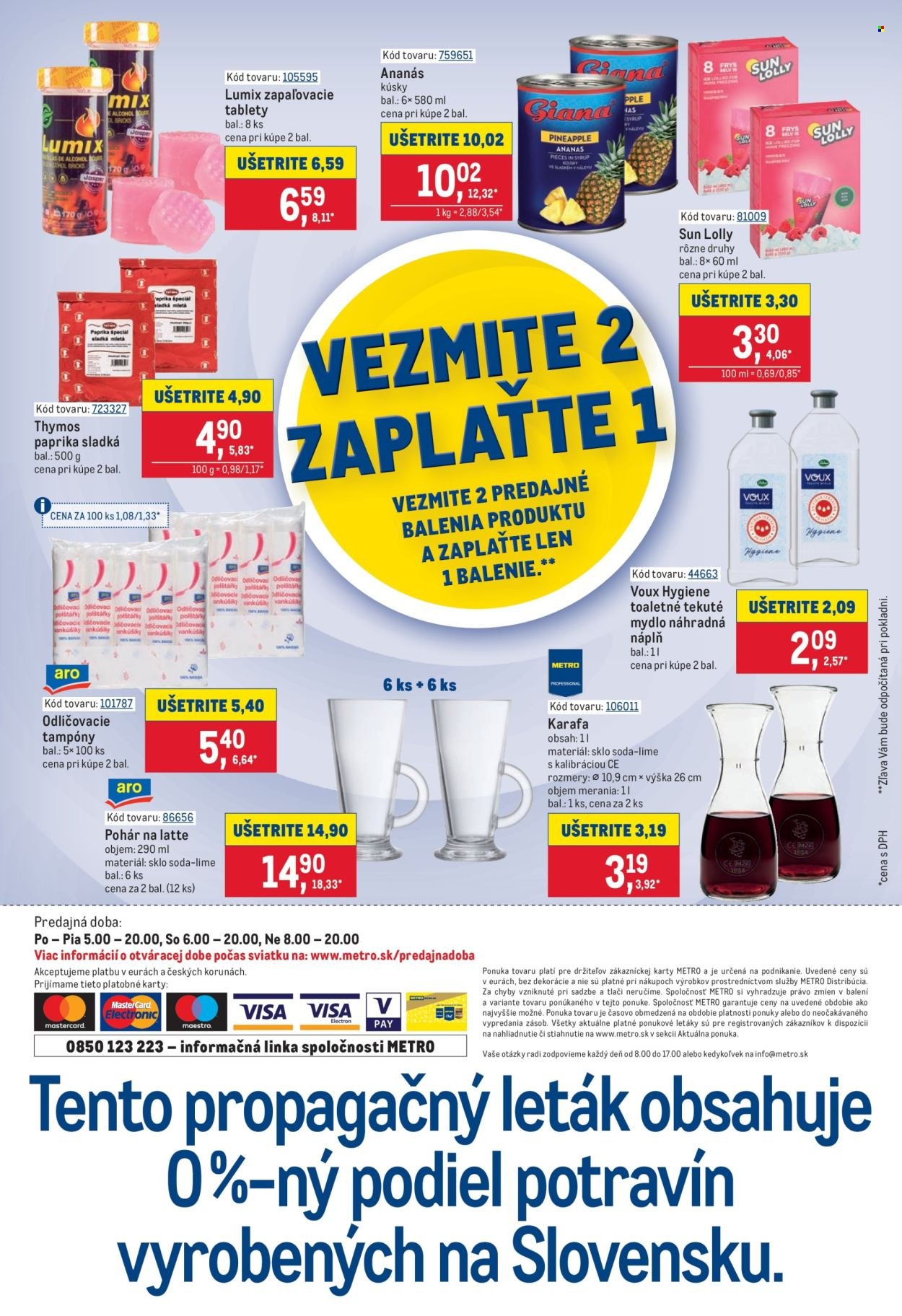 METRO leták - Vezmite 2 Zaplaťte 1