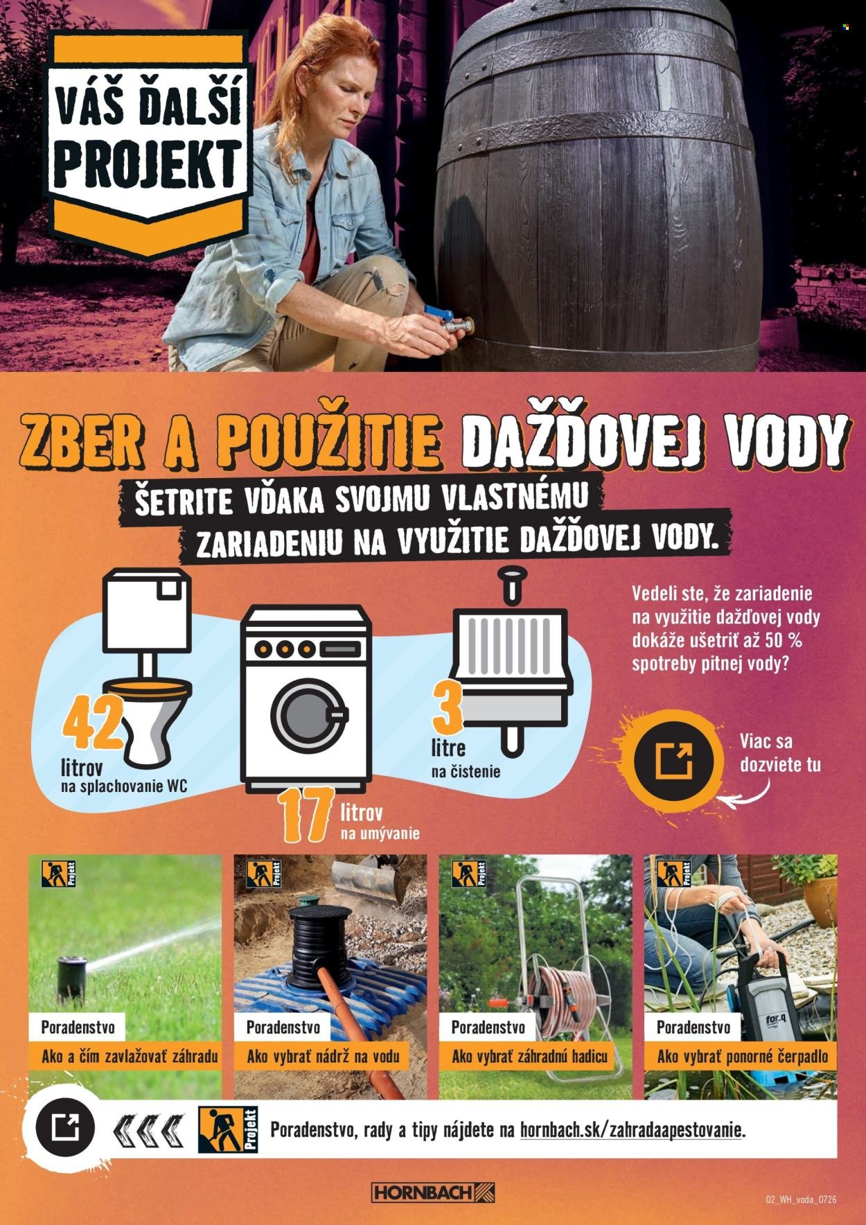 HORNBACH leták - Váš ďalší projekt - Dažďová voda