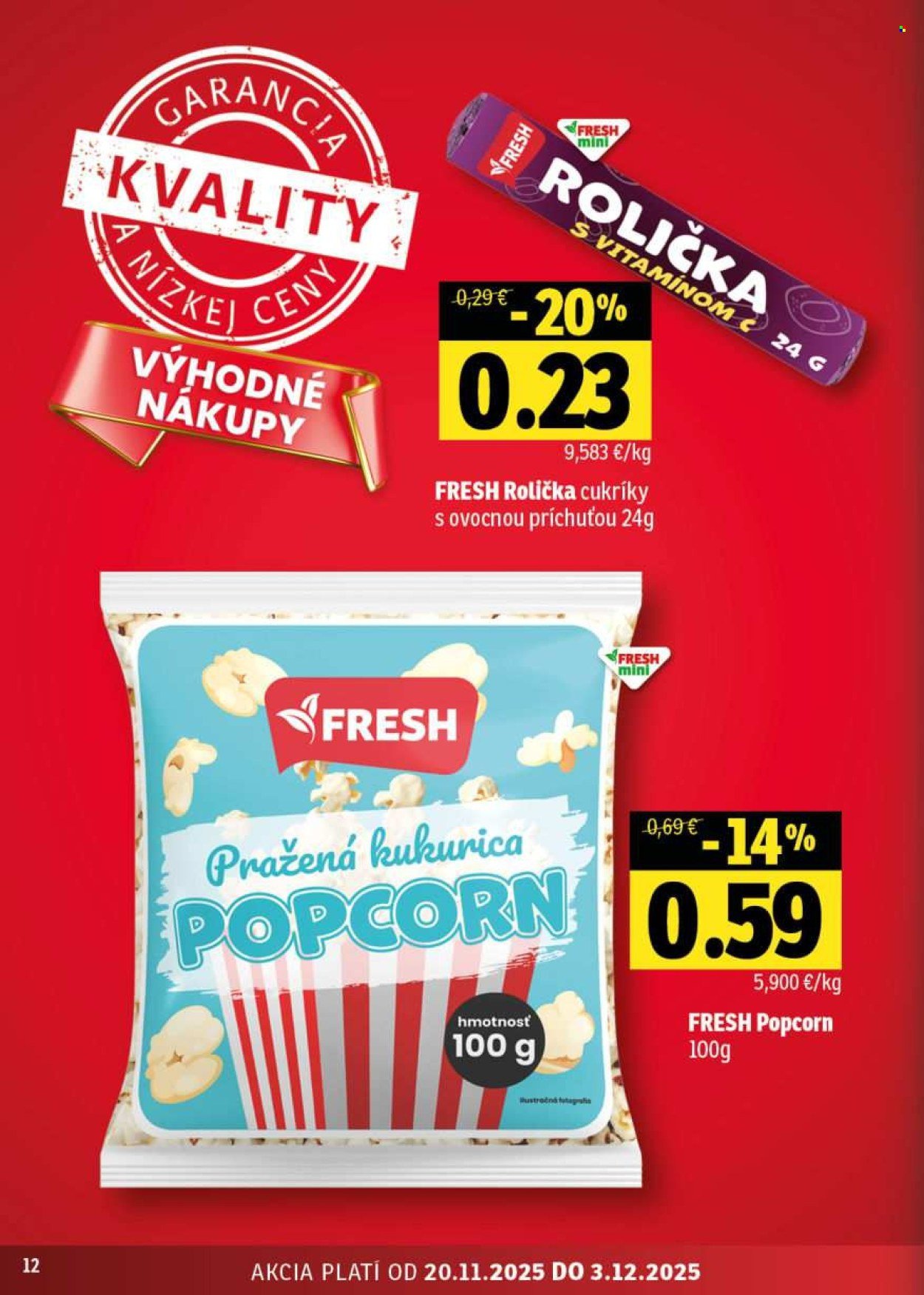 FRESH leták - Stredné a západné Slovensko (2025-11-20 - 2025-12-03) | 12