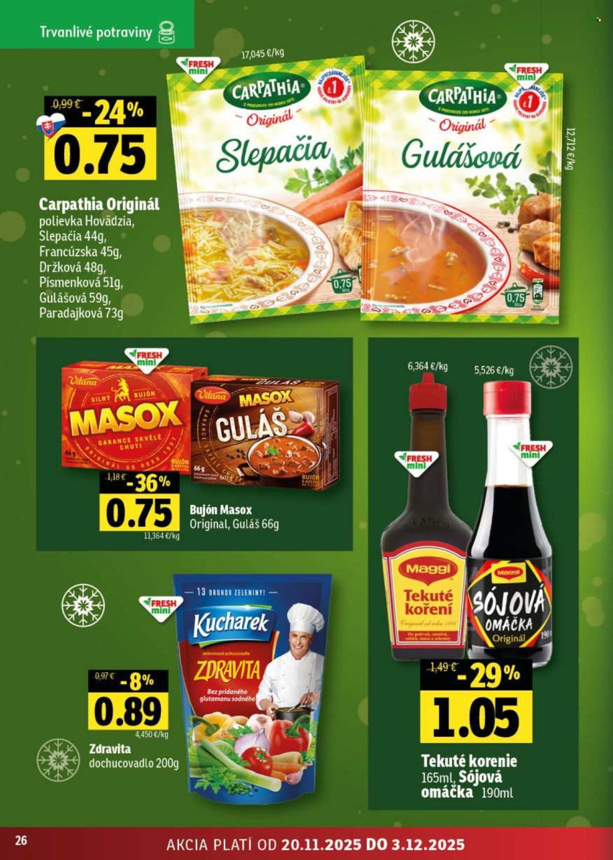 FRESH leták - Stredné a západné Slovensko (2025-11-20 - 2025-12-03) | 26