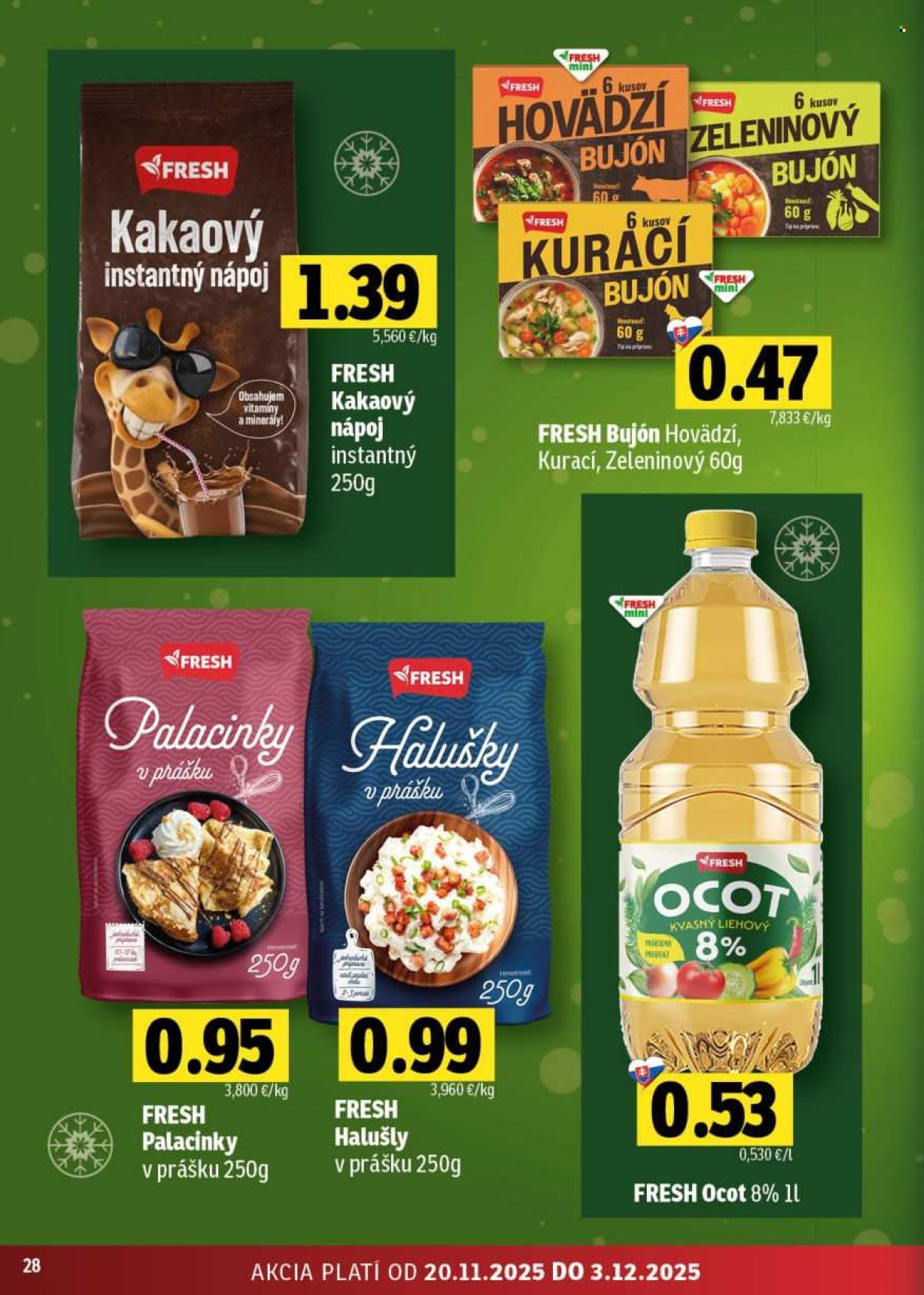 FRESH leták - Stredné a západné Slovensko (2025-11-20 - 2025-12-03) | 28