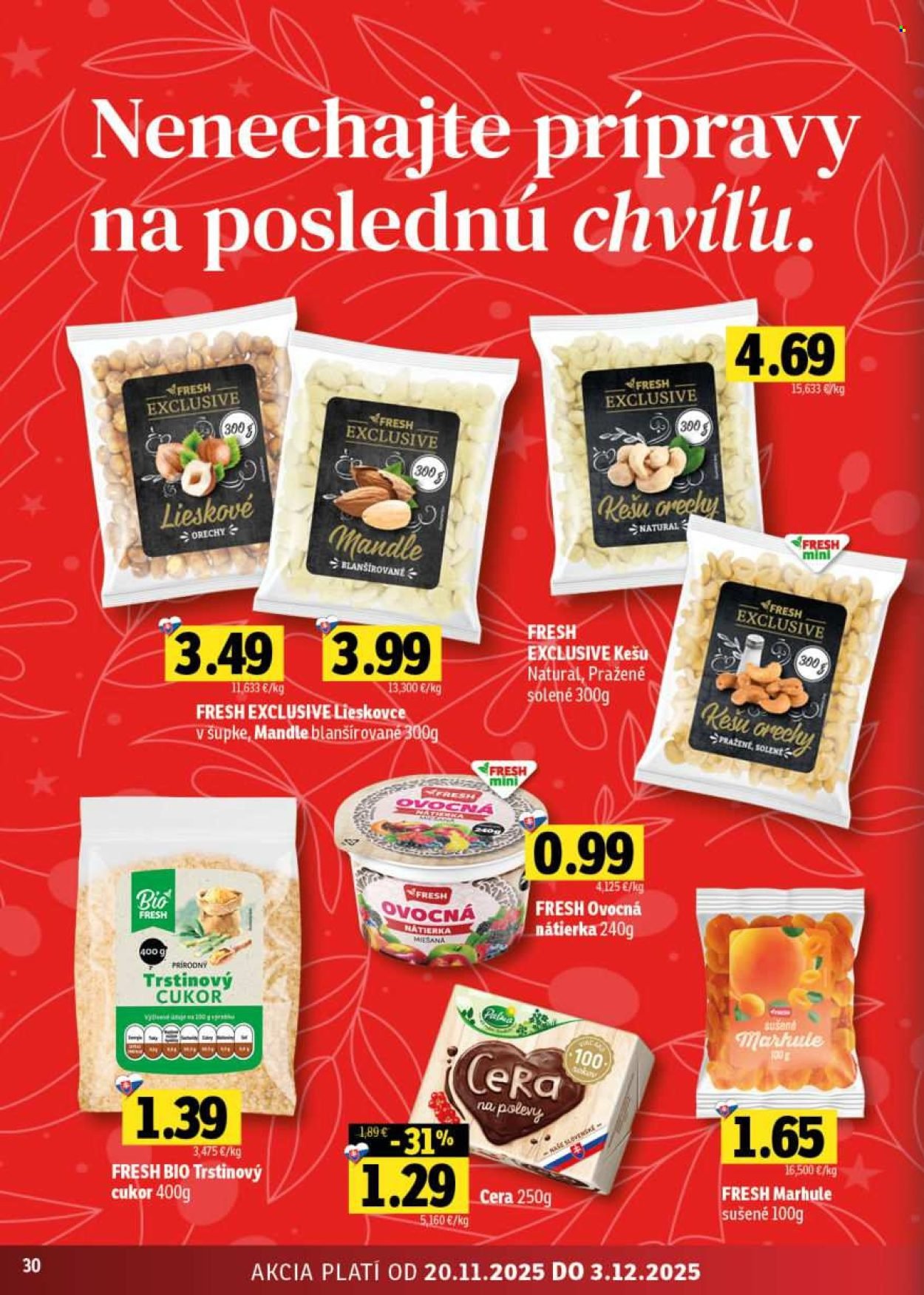 FRESH leták - Stredné a západné Slovensko (2025-11-20 - 2025-12-03) | 30