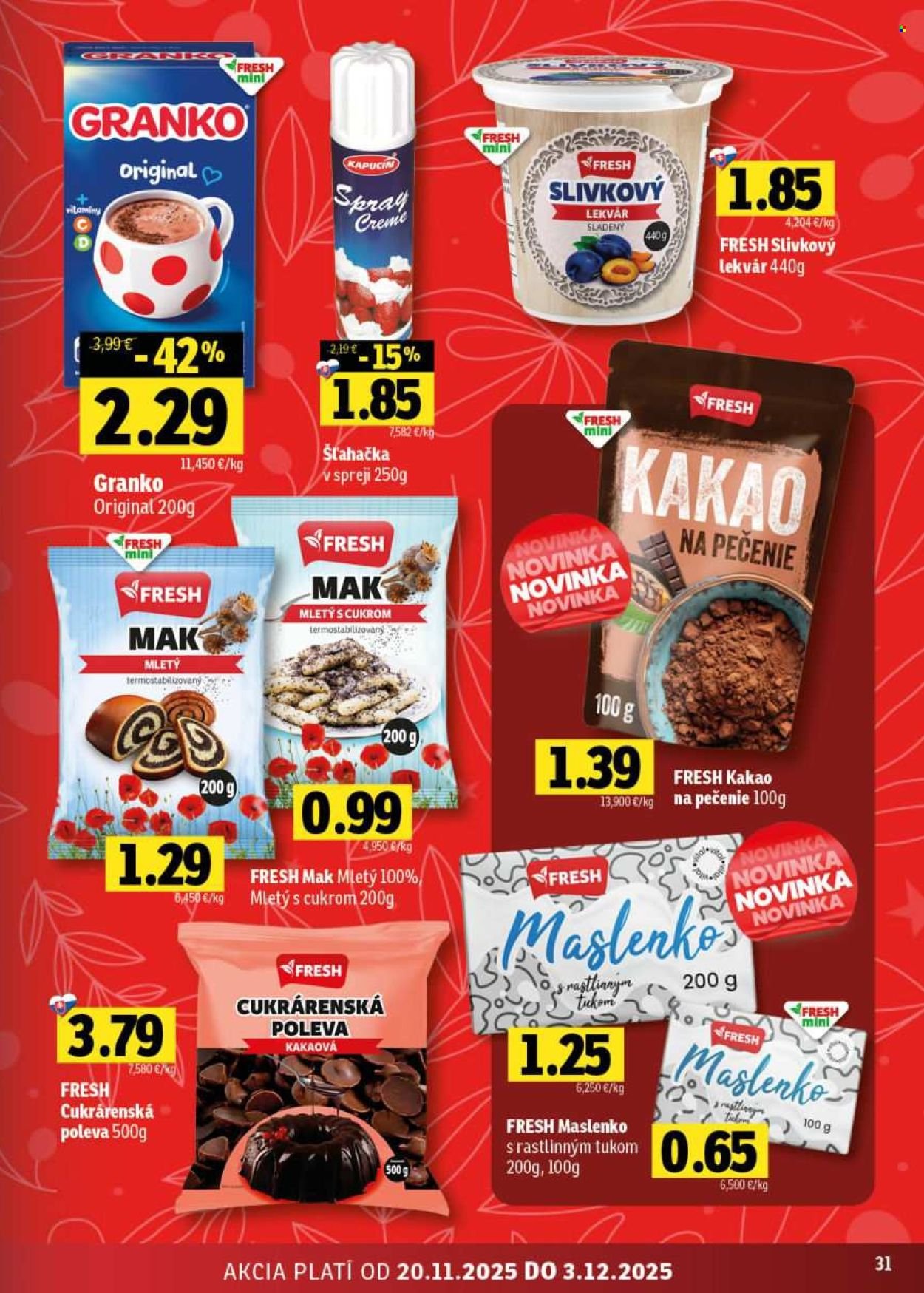 FRESH leták - Stredné a západné Slovensko (2025-11-20 - 2025-12-03) | 31