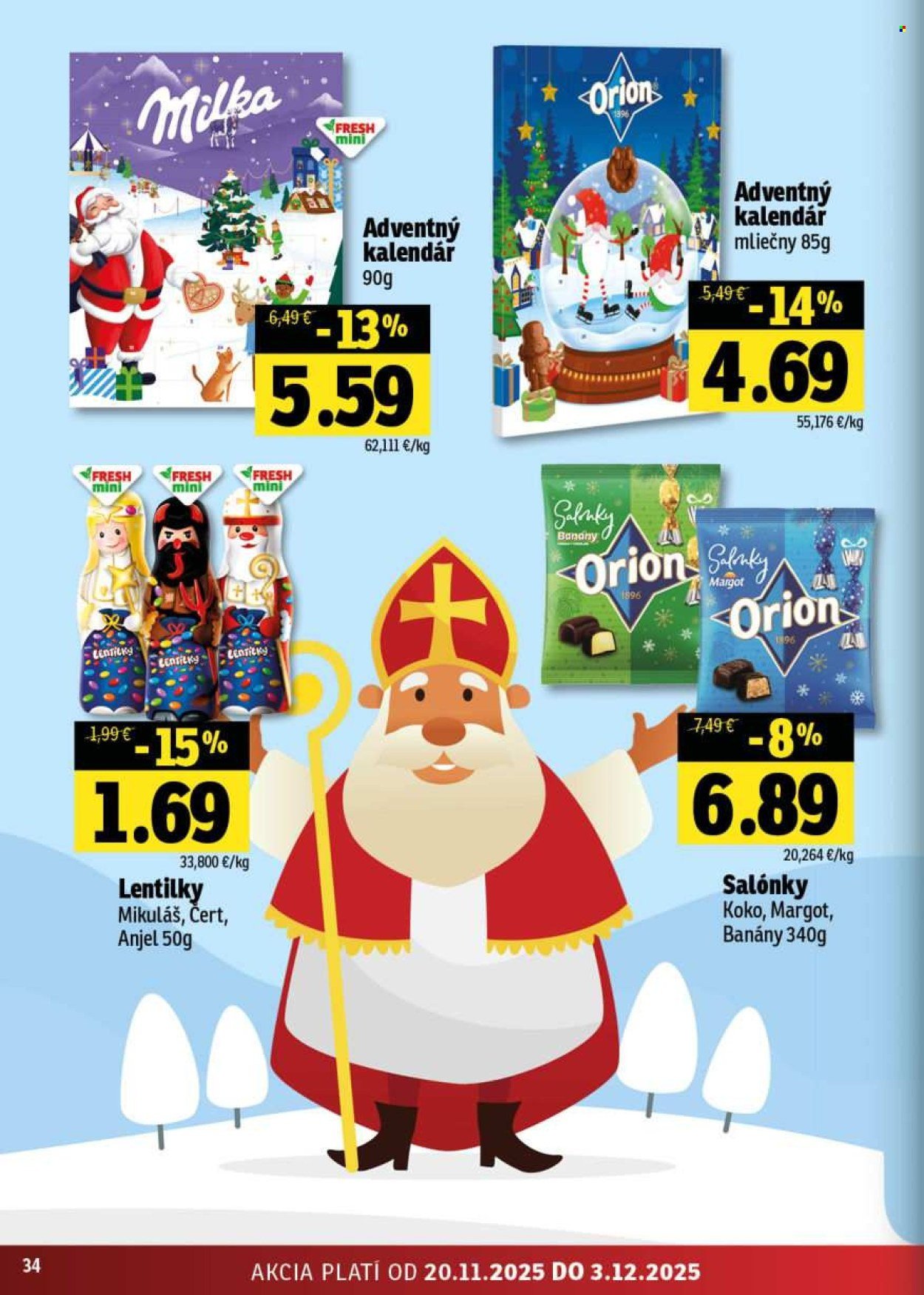 FRESH leták - Stredné a západné Slovensko (2025-11-20 - 2025-12-03) | 34