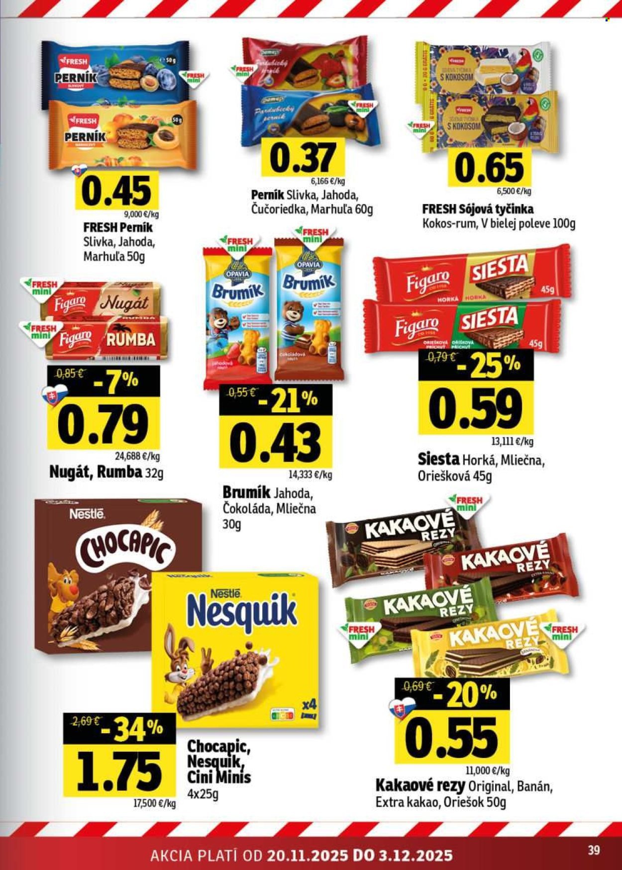 FRESH leták - Stredné a západné Slovensko (2025-11-20 - 2025-12-03) | 39