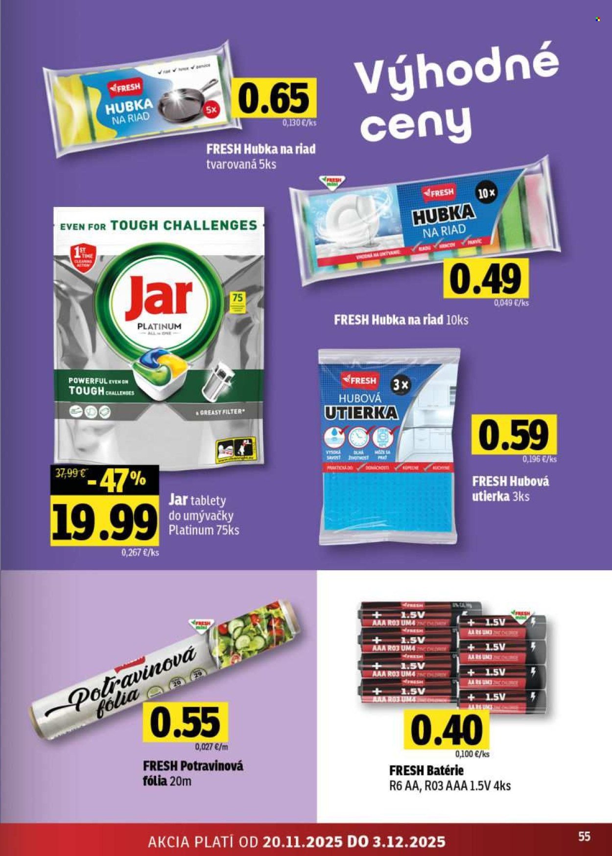 FRESH leták - Stredné a západné Slovensko (2025-11-20 - 2025-12-03) | 55