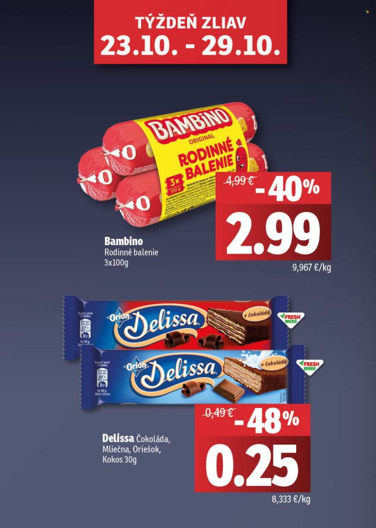 FRESH leták - Stredné a západné Slovensko (2025-10-23 - 2025-11-05) | 2