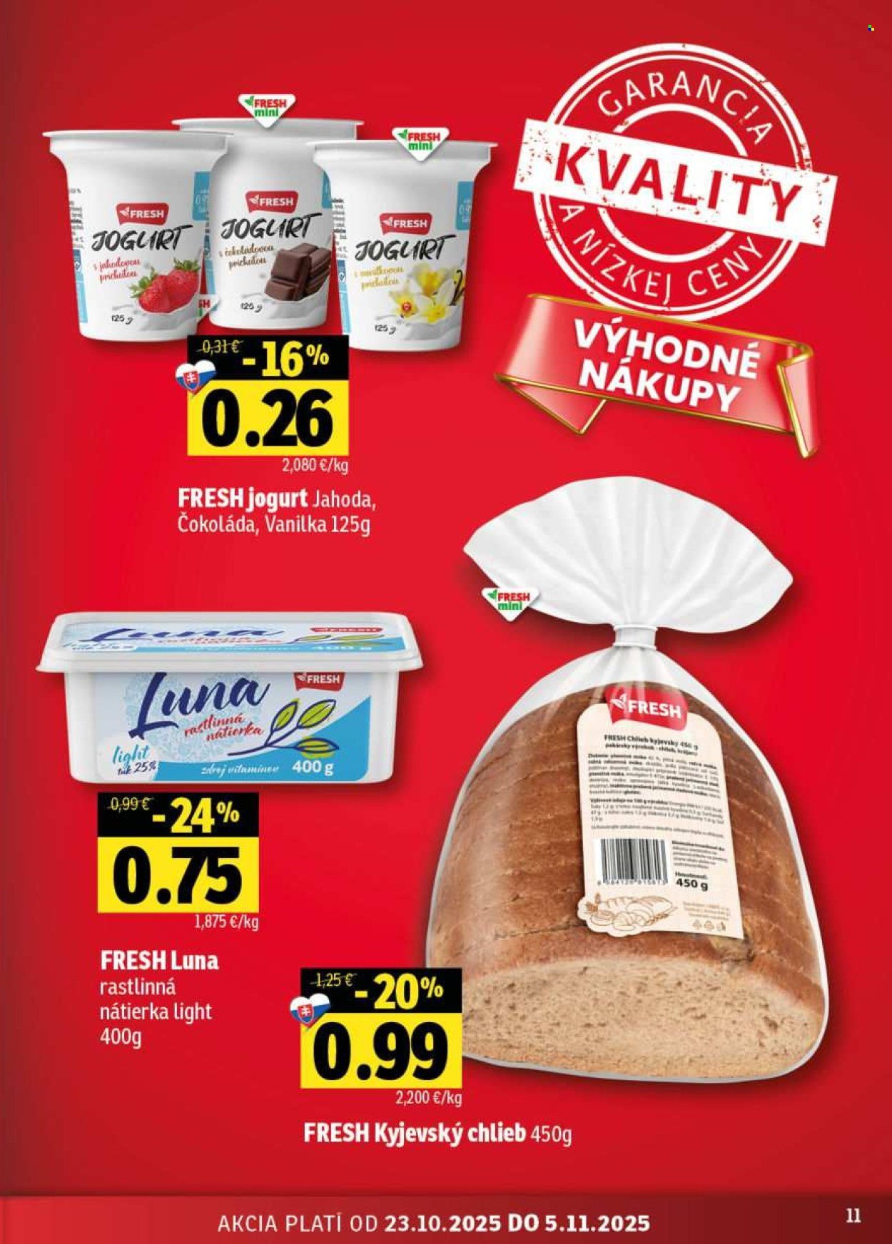 FRESH leták - Stredné a západné Slovensko (2025-10-23 - 2025-11-05) | 11