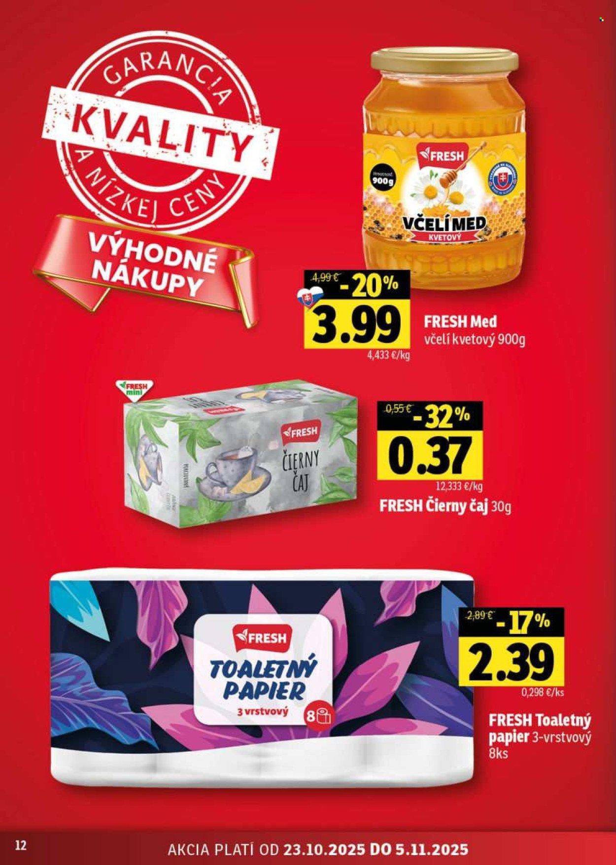 FRESH leták - Stredné a západné Slovensko (2025-10-23 - 2025-11-05) | 12