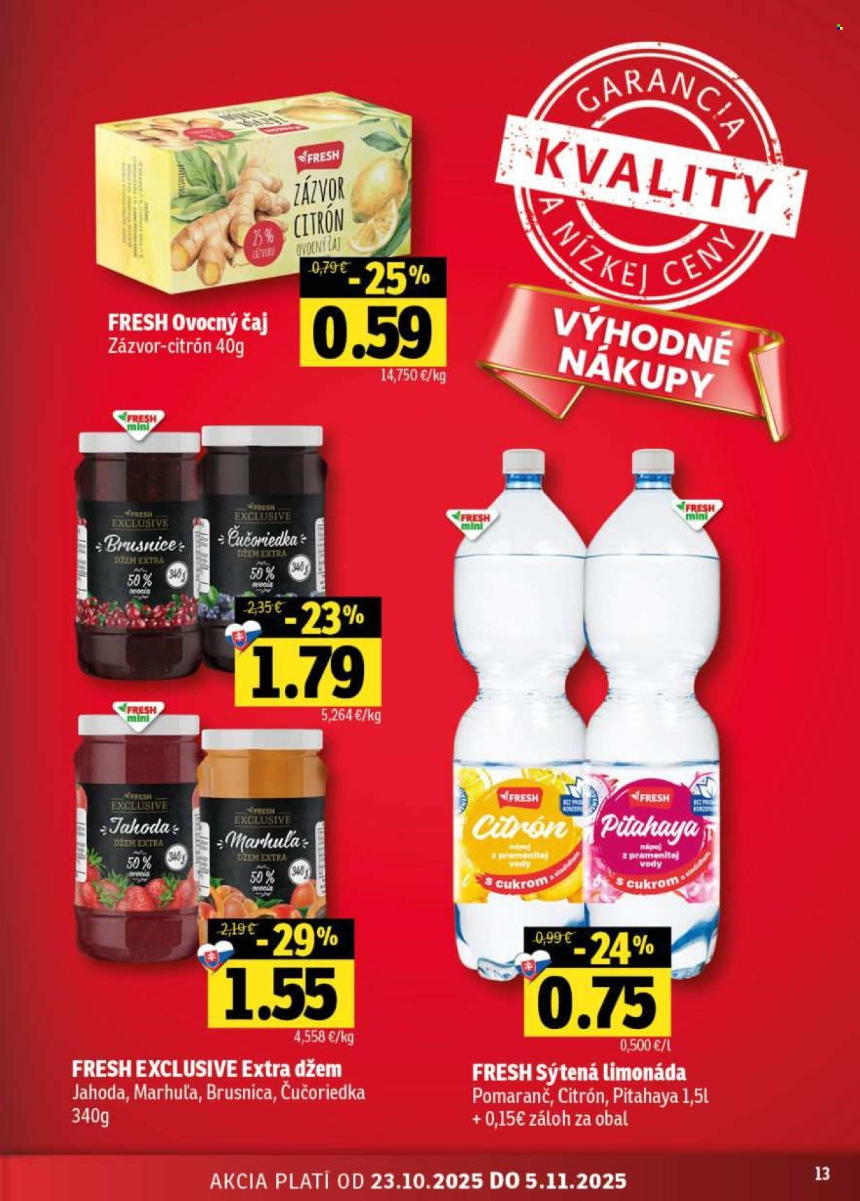FRESH leták - Stredné a západné Slovensko (2025-10-23 - 2025-11-05) | 13