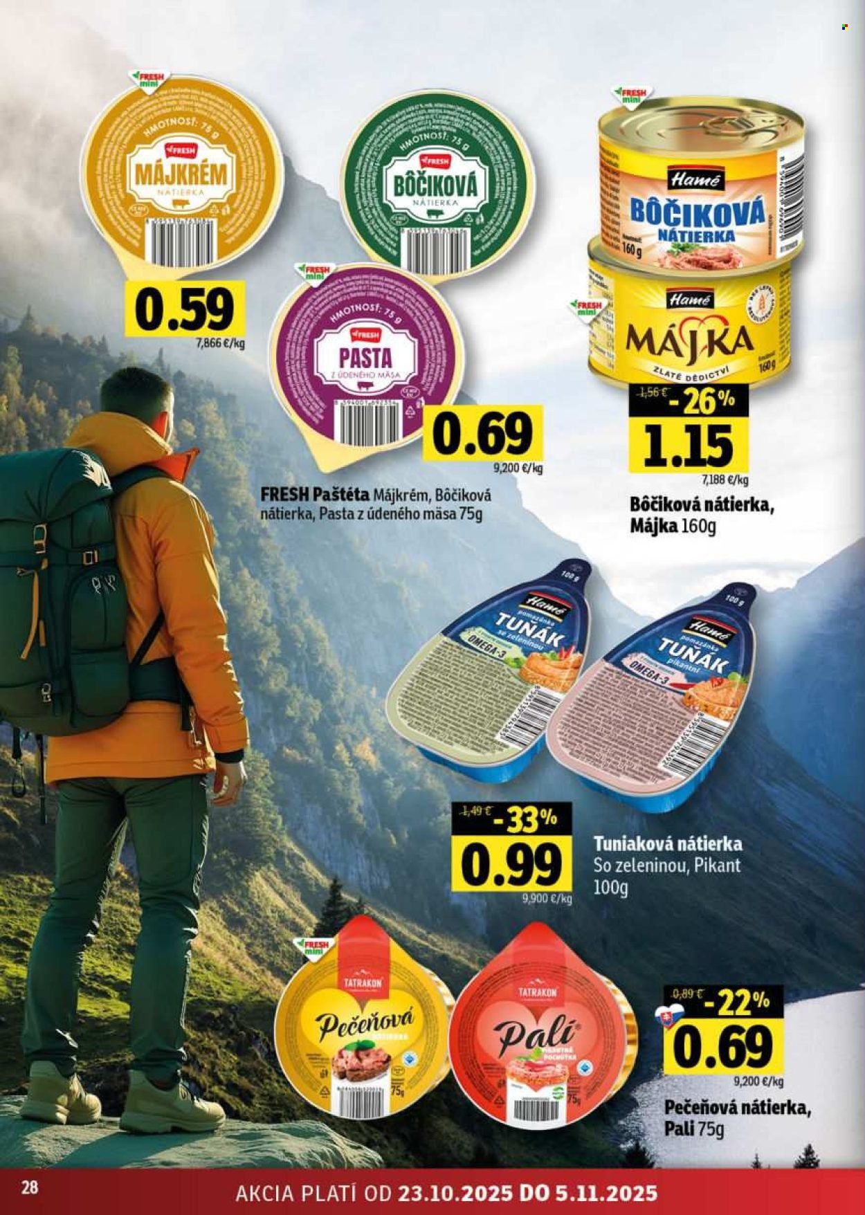 FRESH leták - Stredné a západné Slovensko (2025-10-23 - 2025-11-05) | 28