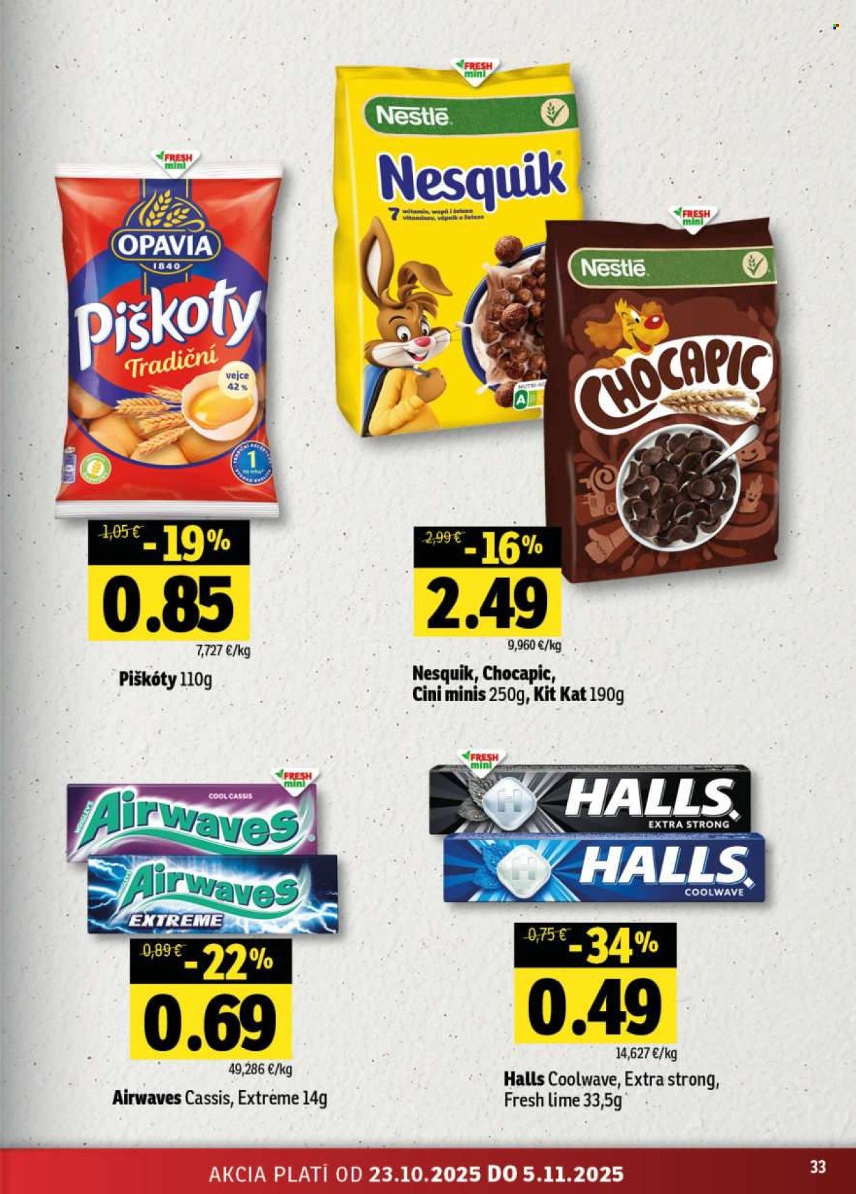 FRESH leták - Stredné a západné Slovensko (2025-10-23 - 2025-11-05) | 33