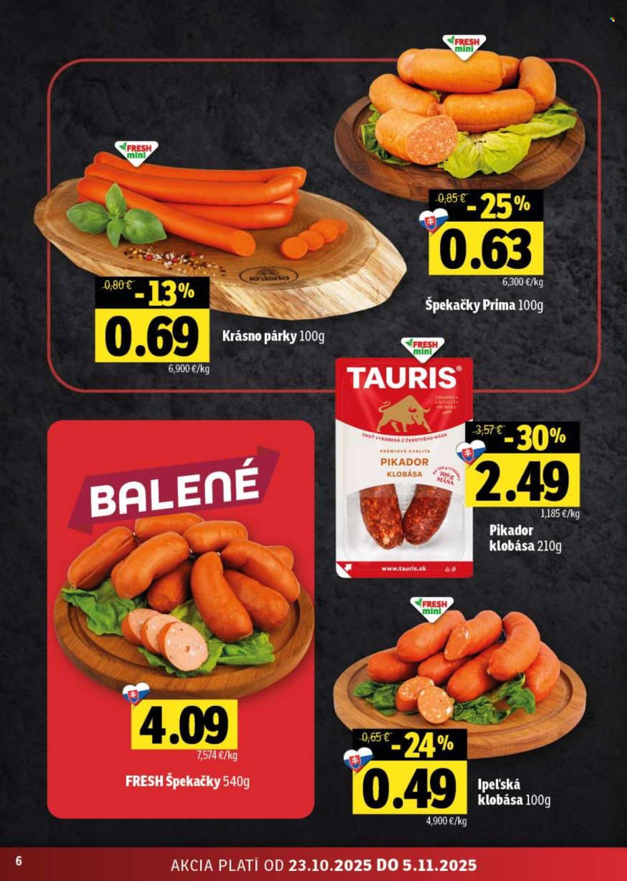 FRESH leták - Stredné a západné Slovensko (2025-10-23 - 2025-11-05) | 6