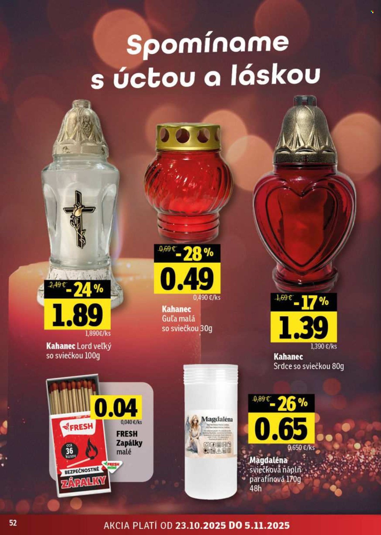 FRESH leták - Stredné a západné Slovensko (2025-10-23 - 2025-11-05) | 52