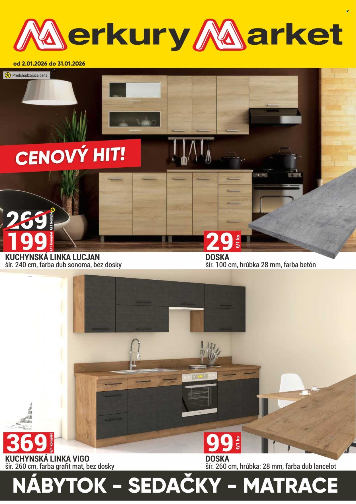 MERKURY MARKET leták - CENOVÝ HIT! (2026-01-02 - 2026-01-31) | 1