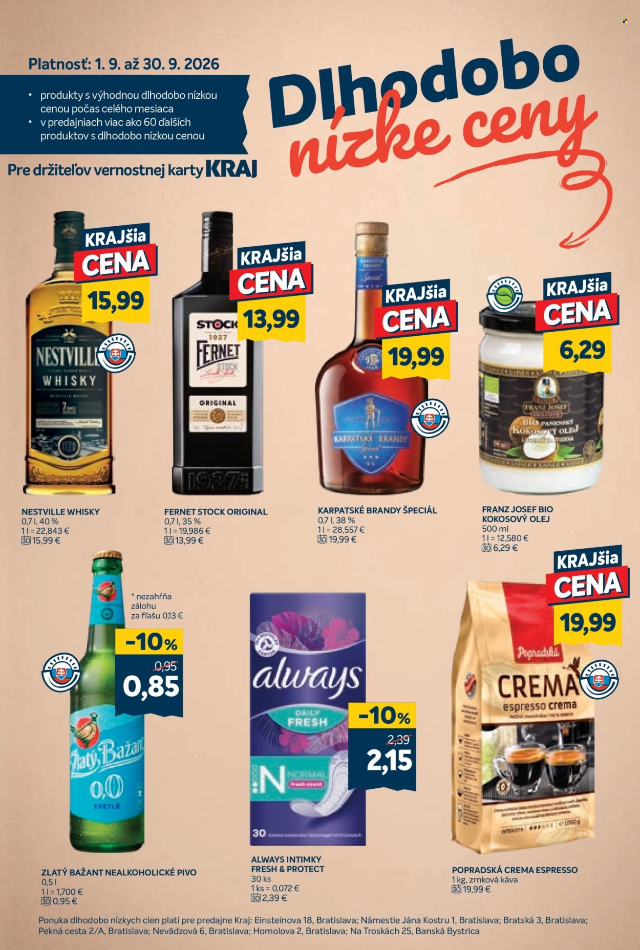 KRAJ leták - Od štvrtka 3.9.2026