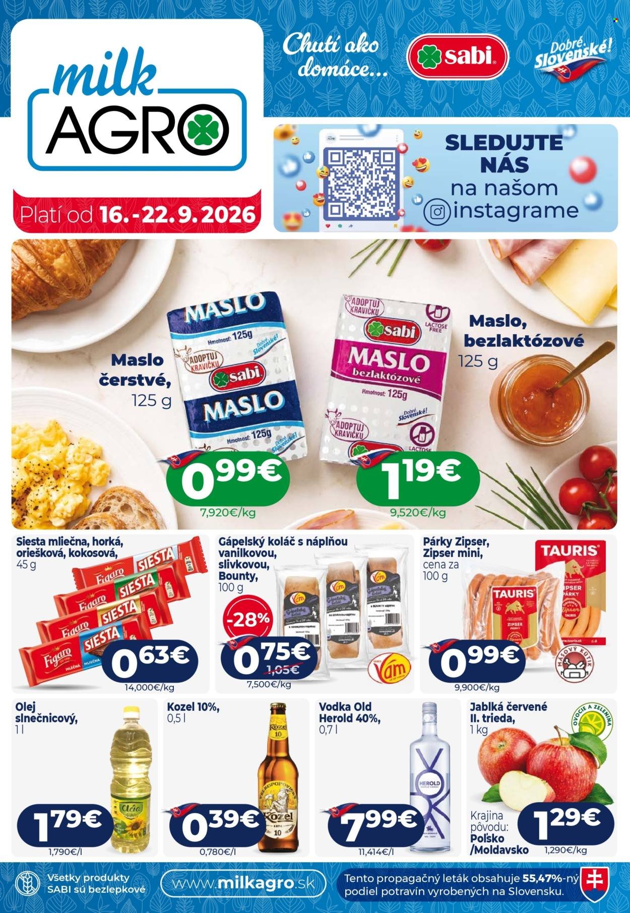 MILK AGRO leták - Od stredy 16.9.2026