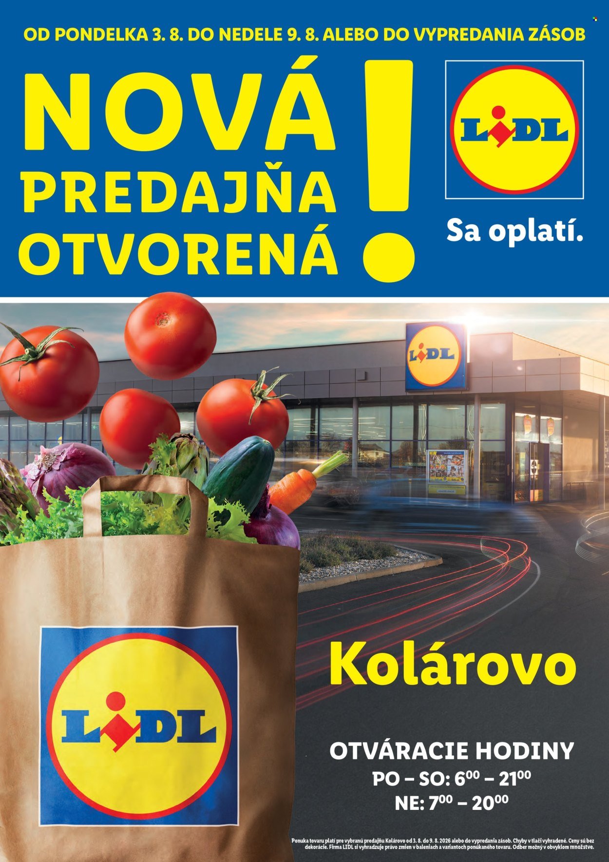 LIDL leták - Nová predajňa v Kolárove