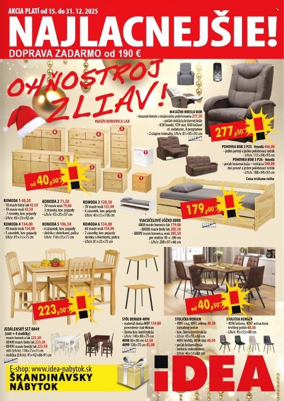 IDEA NÁBYTOK leták - Od pondelka 15.12.2025 (2025-12-15 - 2025-12-31) | 1